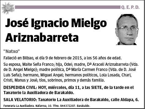 MIELGO ARIZNABARRETA,JOSE IGNACIO