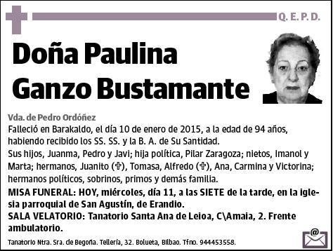 GANZO BUSTAMANTE,PAULINA