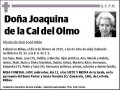 DE LA CAL DEL OLMO,JOAQUINA