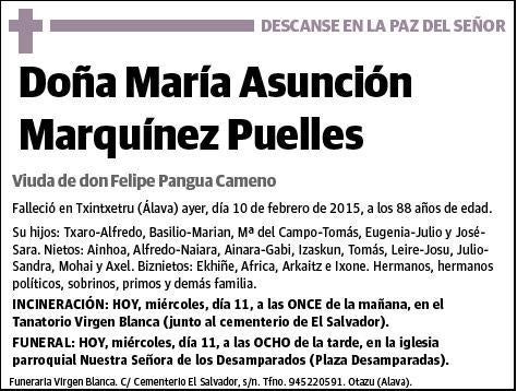 MARQUINEZ PUELLES,MARIA ASUNCION