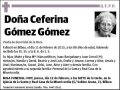 GOMEZ GOMEZ,CEFERINA