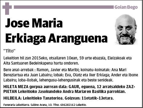 ERKIAGA ARANGUENA,JOSE MARIA