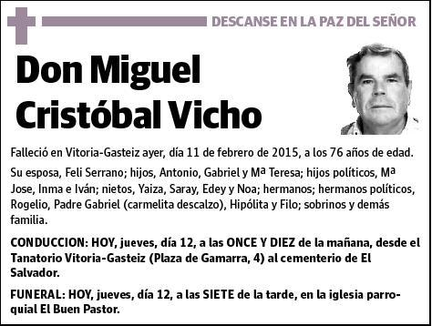 CRISTOBAL VICHO,MIGUEL