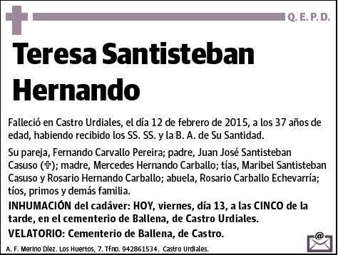 SANTISTEBAN HERNANDO,TERESA