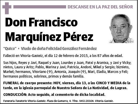 MARQUINEZ PEREZ,FRANCISCO