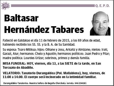 HERNANDEZ TABARES,BALTASAR