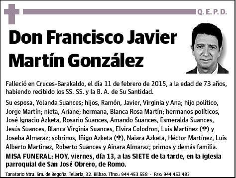 MARTIN GONZALEZ,FRANCISCO JAVIER