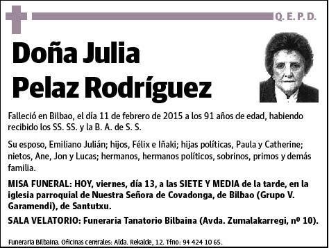 PELAZ RODRIGUEZ,JULIA