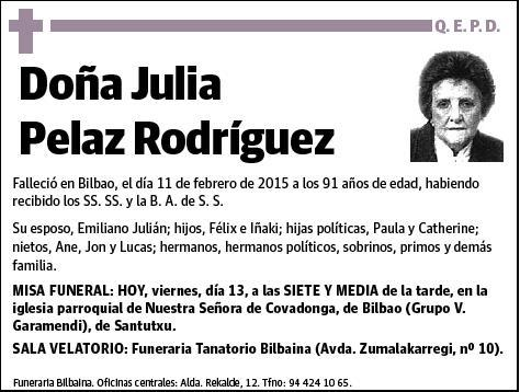 PELAZ RODRIGUEZ,JULIA