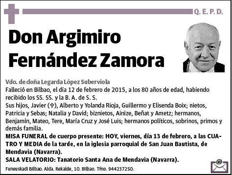 FERNANDEZ ZAMORA,ARGIMIRO