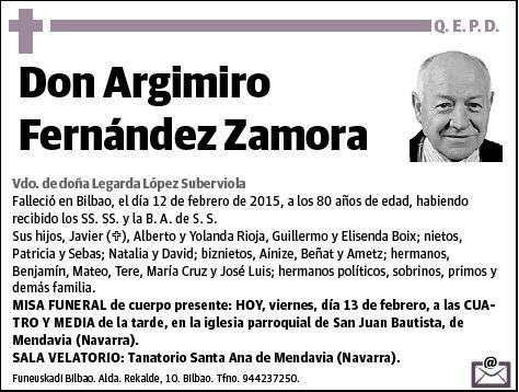 FERNANDEZ ZAMORA,ARGIMIRO