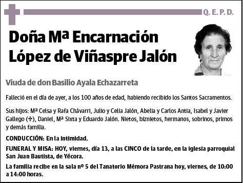 LOPEZ DE VIÑASPRE JALON,Mª ENCARNACION