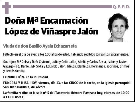 LOPEZ DE VIÑASPRE JALON,Mª ENCARNACION