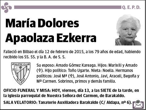 APAOLAZA EZKERRA,MARIA DOLORES