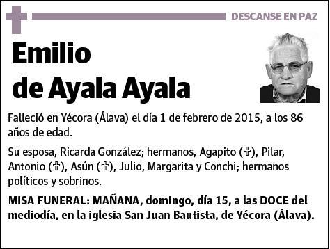 DE AYALA AYALA,EMILIO