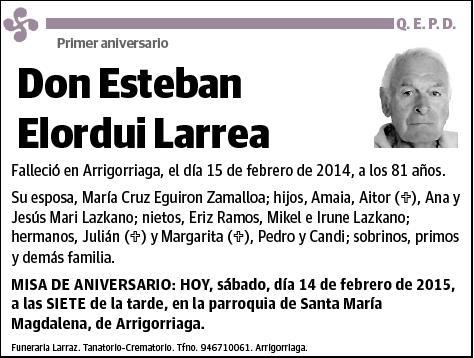 ELORDUI LARREA,ESTEBAN