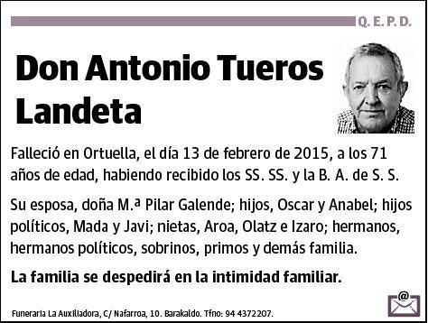 TUEROS LANDETA,ANTONIO