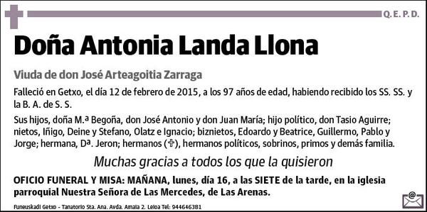 LANDA LLONA,ANTONIA