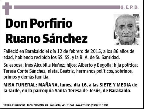 RUANO SANCHEZ,PORFIRIO