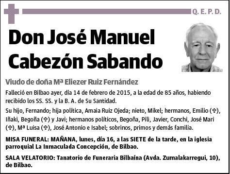 CABEZON SABANDO,JOSE MANUEL