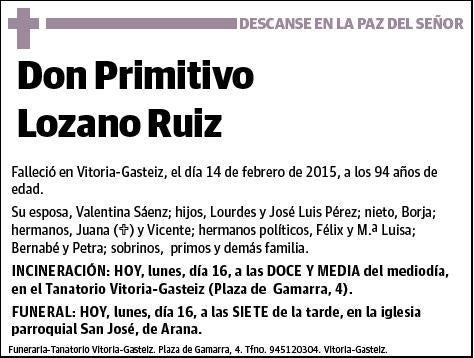 LOZANO RUIZ,PRIMITIVO