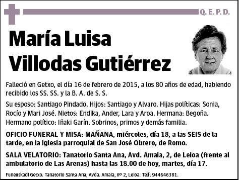 VILLODAS GUTIERREZ,MARIA LUISA