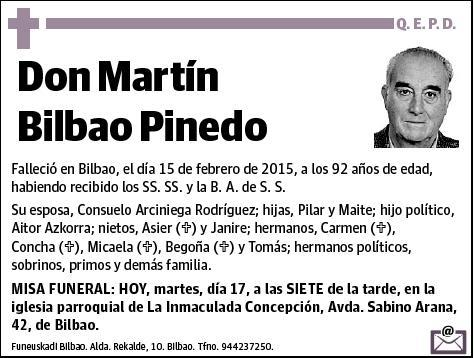 BILBAO PINEDO,MARTIN