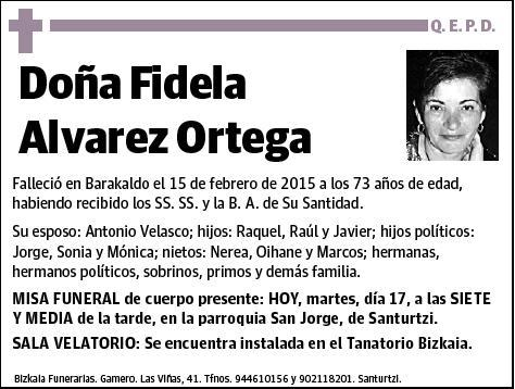 ALVAREZ ORTEGA,FIDELA