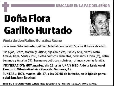 GARLITO HURTADO,FLORA