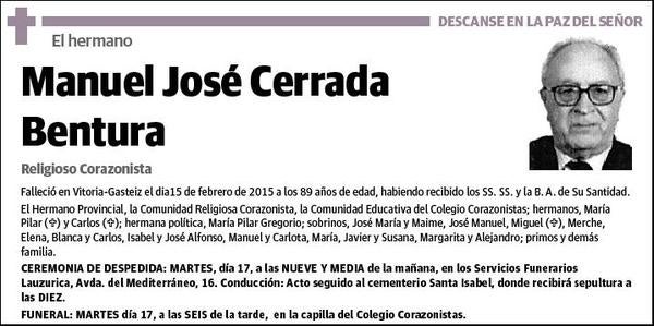 CERRADA BENTURA,MANUEL JOSE