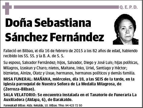 SANCHEZ FERNANDEZ,SEBASTIANA