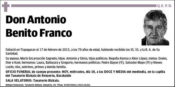 BENITO FRANCO,ANTONIO