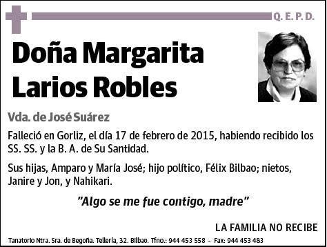 LARIOS ROBLES,MARGARITA