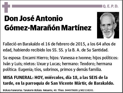 GOMEZ- MARAÑON MARTINEZ,JOSE ANTONIO