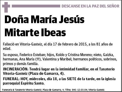 MITARTE IBEAS,MARIA JESUS