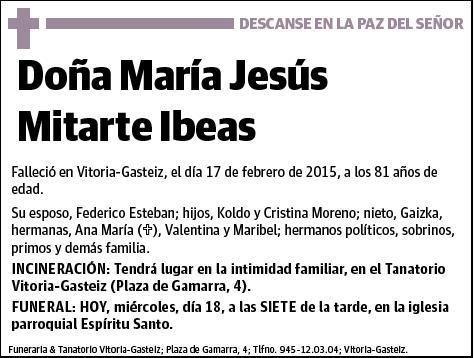 MITARTE IBEAS,MARIA JESUS