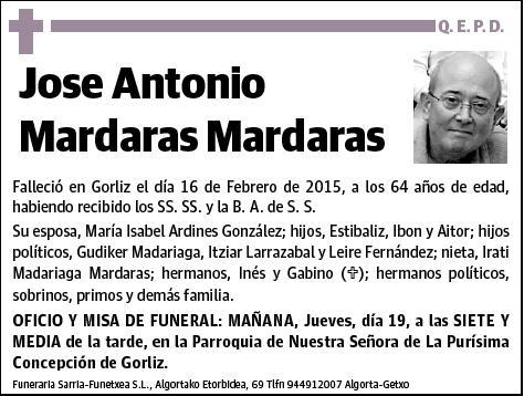 MARDARAS MARDARAS,JOSE ANTONIO