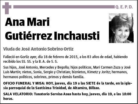 GUTIERREZ INCHAUSTI,ANA MARI