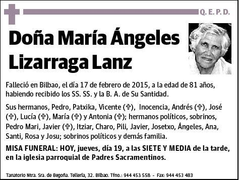 LIZARRAGA LANZ,MARIA ANGELES