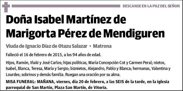 MARTÍNEZ DE MARIGORTA PÉREZ DE MENDIGUREN,ISABEL