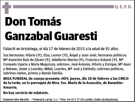 GANZABAL GUARESTI,TOMAS