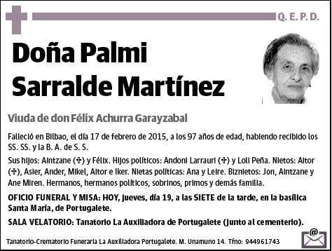 SARRALDE MARTINEZ,PALMI