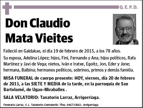 MATA VIEITES,CLAUDIO