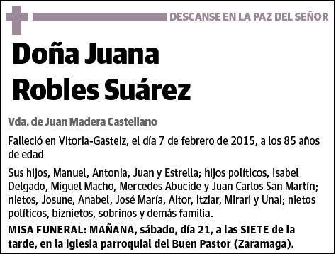 ROBLES SUAREZ,JUANA