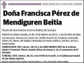 PEREZ DE MENDIGUREN BEITIA,FRANCISCA
