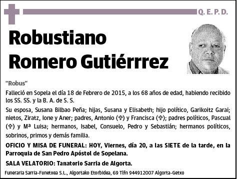 ROMERO GUTIERREZ,ROBUSTIANO