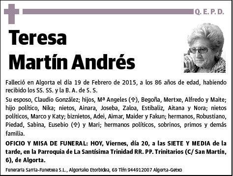 MARTIN ANDRES,TERESA