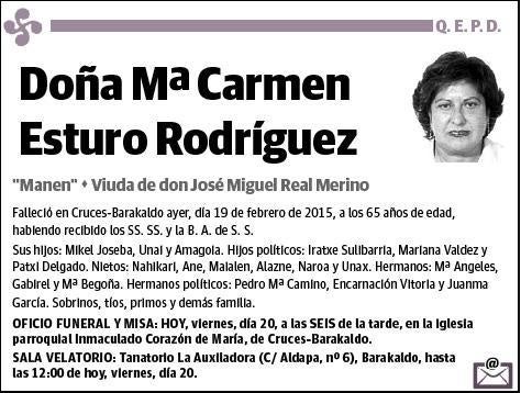 ESTURO RODRIGUEZ,Mª CARMEN