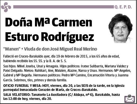 ESTURO RODRIGUEZ,Mª CARMEN