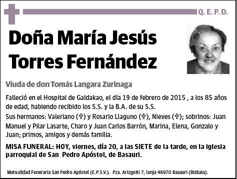 TORRES FERNANDEZ,MARIA JESUS